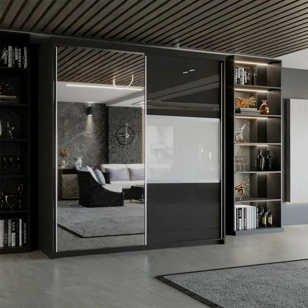 Manhattan High Gloss Sliding Wardrobe