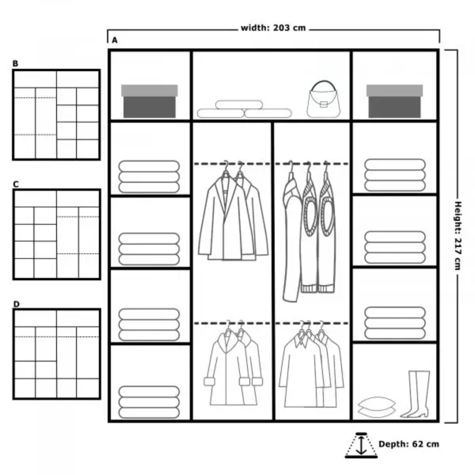 Moon Sliding Wardrobe