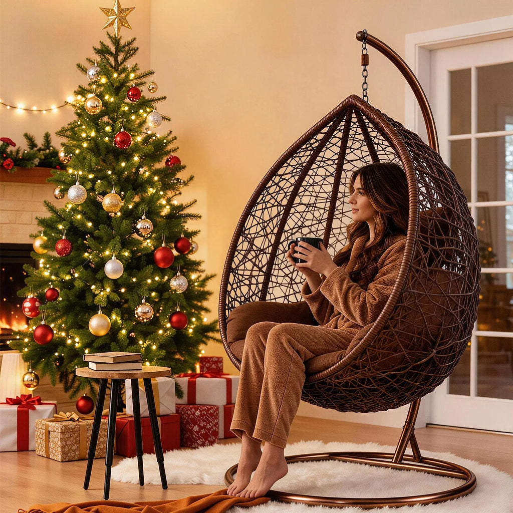 Large Hanging Egg Chair with cushion