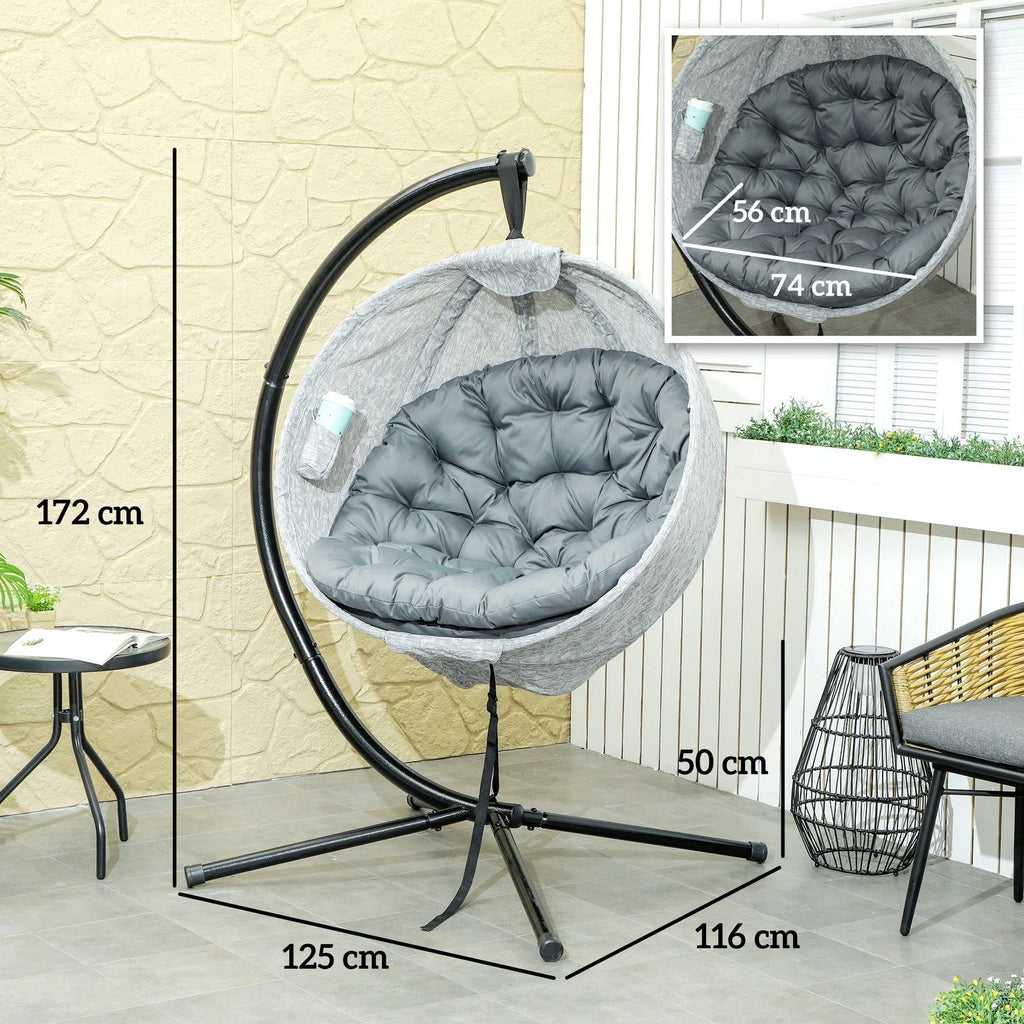 Single Hanging Egg Chair with cushion