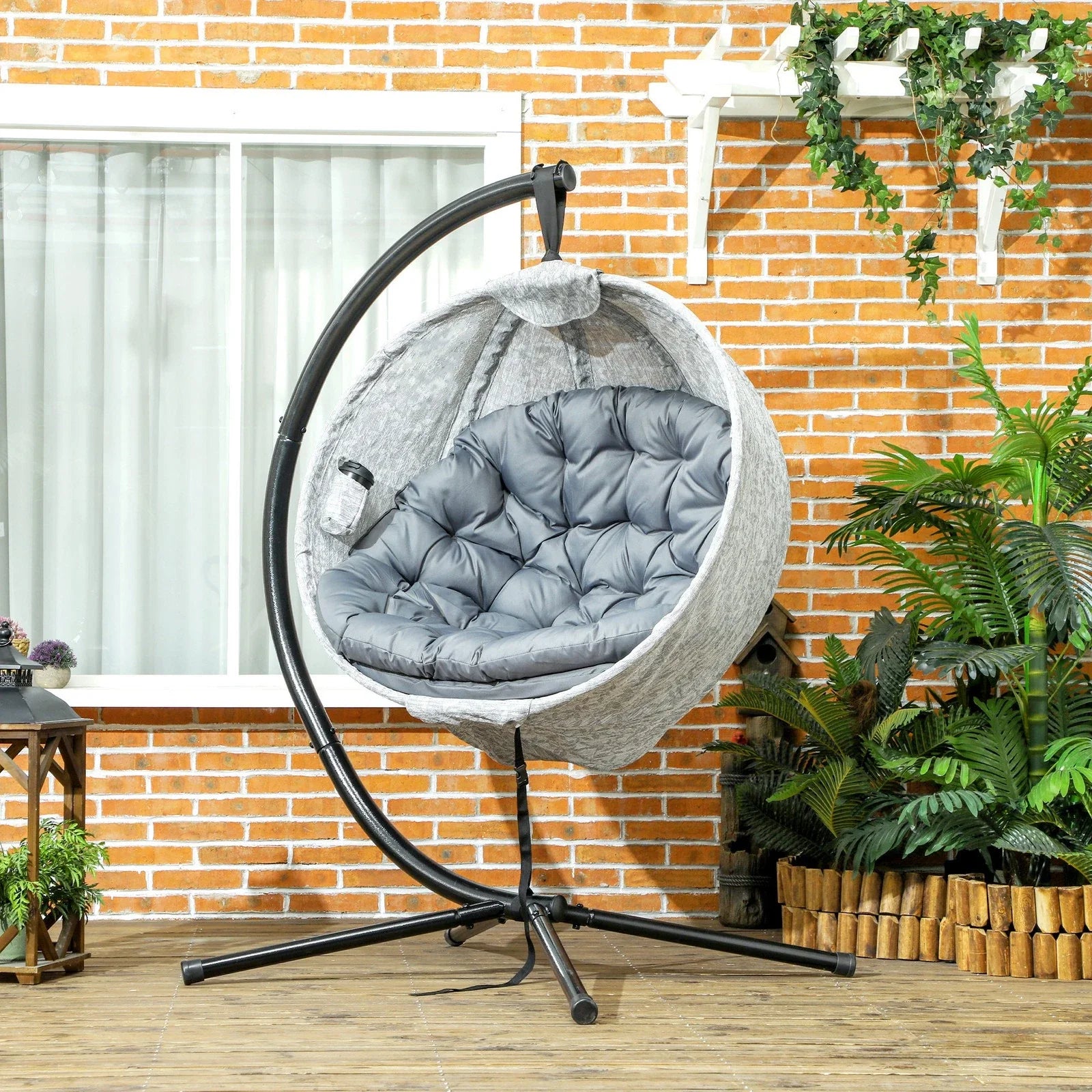 Single Hanging Egg Chair with cushion